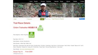 
                            13. HKRun - Trail Race Details - Oxfam Trailwalker