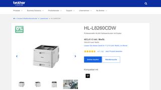 
                            12. HL-L8260CDW Farblaserdrucker online kaufen | Brother