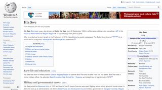 
                            11. Hla Swe - Wikipedia