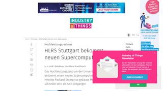 
                            11. HLRS Stuttgart bekommt neuen Supercomputer - Industry of Things