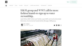 
                            13. H&M group and WWF call for more fashion brands to sign up to water ...