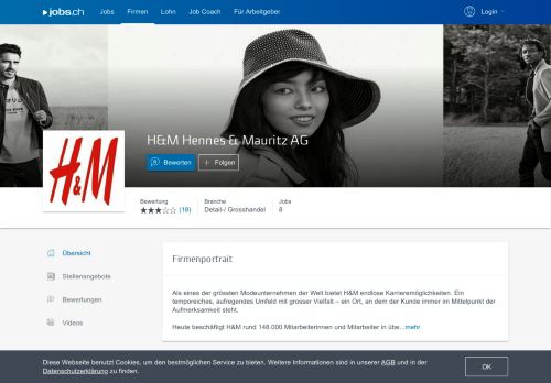
                            6. H&M Hennes & Mauritz AG - 48 Stellenangebote auf jobs.ch