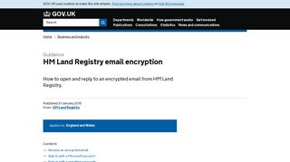 
                            8. HM Land Registry email encryption - GOV.UK