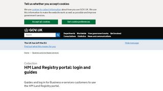 
                            12. HM Land Registry portal: login and guides - GOV.UK