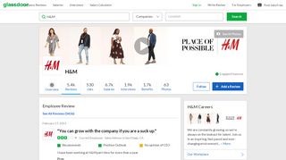 
                            10. H&M - You can grow with the company if you are a suck up ...