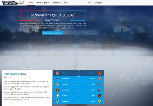 
                            2. HM18 - Swiss Hockeymanager 2017/2018