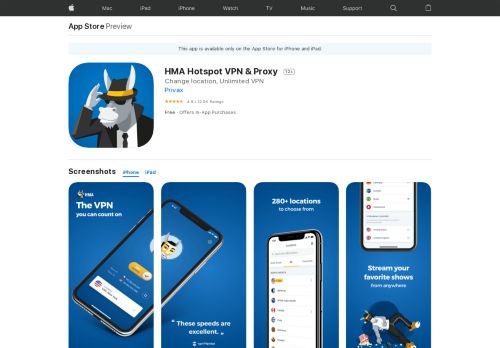 
                            11. HMA! Hotspot VPN & Proxy – PRO on the App Store - iTunes - Apple