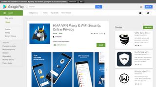 
                            6. HMA! VPN Proxy & WiFi Security – Apps no Google Play