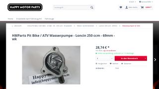 
                            5. HMParts Pit Bike / ATV Wasserpumpe - Loncin 250 ccm - 69mm - wk ...