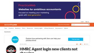 
                            11. HMRC Agent login new clients not showing | AccountingWEB