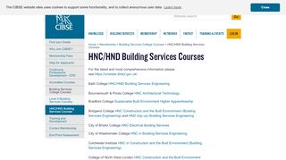 
                            13. HNC/HND Building Services Courses - CIBSE