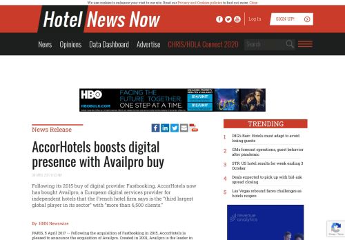 
                            12. HNN - AccorHotels boosts digital presence with Availpro buy