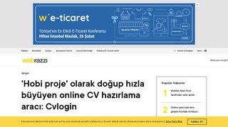 
                            9. 'Hobi proje' olarak doğup hızla büyüyen online CV hazırlama aracı ...