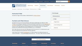 
                            2. Hochschul E-Mail - Hochschule Schmalkalden