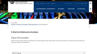 
                            2. Hochschule Albstadt-Sigmaringen: E-Mail mit Webmail schreiben