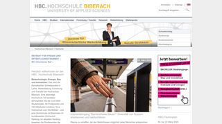 
                            5. Hochschule Biberach: Startseite