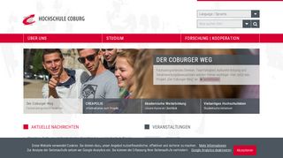 
                            1. Hochschule Coburg: Startseite