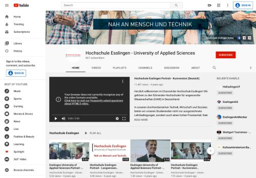 
                            10. Hochschule Esslingen - University of Applied Sciences - YouTube