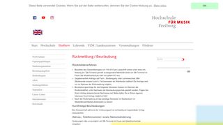 
                            11. Hochschule für Musik Freiburg: Rückmeldung