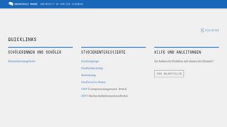 
                            7. Hochschule Mainz: Quicklinks