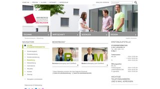 
                            2. Hochschule München - Bewerbung - Bachelor- oder Masterstudium