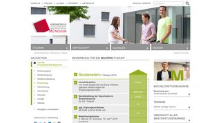 
                            3. Hochschule München - Bewerbung - Master