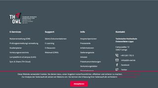 
                            2. Hochschule Ostwestfalen-Lippe - Studium: E-Services