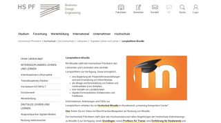 
                            3. Hochschule Pforzheim - Lernplattform Moodle