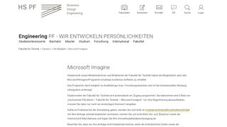 
                            12. Hochschule Pforzheim - Microsoft Imagine