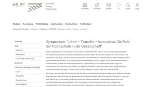 
                            2. Hochschule Pforzheim - Symposium: 