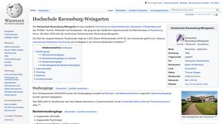 
                            10. Hochschule Ravensburg-Weingarten – Wikipedia