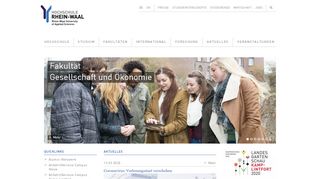 
                            8. Hochschule Rhein-Waal: Homepage