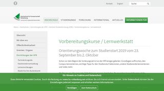
                            10. Hochschule Rottenburg: Vorbereitungskurse / Lernwerkstatt