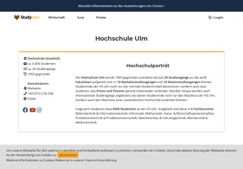 
                            7. Hochschule Ulm - Studiengänge und Crashkurse - Studybees