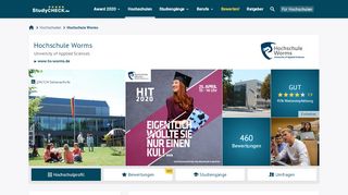 
                            8. Hochschule Worms - 370 Bewertungen zum Studium - Studycheck