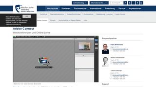 
                            9. Hochschule Worms: Adobe Connect