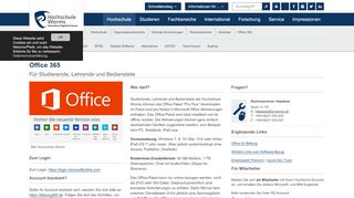 
                            7. Hochschule Worms: Office 365