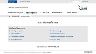 
                            1. Hochschulsport - Anmeldeverfahren - Hochschulsport Hannover