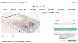 
                            10. Hochzeitszeitung Das große Wort Festschrift Detail - Sendmoments