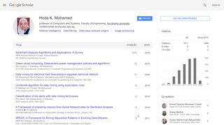 
                            6. Hoda K. Mohamed - Google Scholar Citations