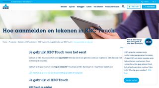 
                            5. Hoe aanmelden en tekenen in KBC Touch - KBC Bank & Verzekering