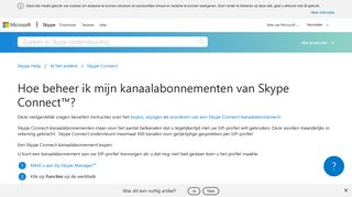 
                            7. Hoe beheer ik mijn kanaalabonnementen van Skype Connect ...