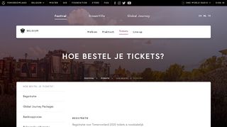 
                            7. Hoe bestel je tickets? - Tickets - Festival - Tomorrowland