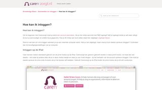 
                            6. Hoe kan ik inloggen? | Carenzorgt.nl - GrooveHQ