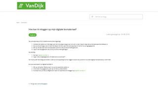 
                            3. Hoe kan ik inloggen op mijn digitale lesmateriaal? - Vandijk.nl ...