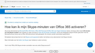 
                            3. Hoe kan ik mijn Skype-minuten van Office 365 activeren? | Skype ...