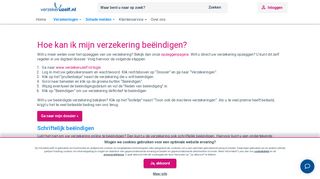 
                            11. Hoe kan ik mijn verzekering beëindigen? | Verzekeruzelf.nl