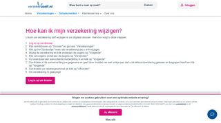 
                            8. Hoe kan ik mijn verzekering wijzigen? | Verzekeruzelf.nl
