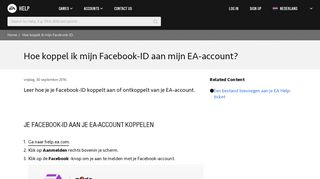 
                            1. Hoe koppel ik mijn Facebook-ID aan mijn EA-account? - EA Help