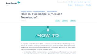 
                            12. Hoe koppel ik Yuki aan Teamleader? : Teamleader